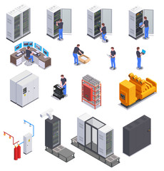 data center isometric set