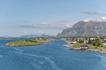 shore village cityscape, Bronnoysund, Norway