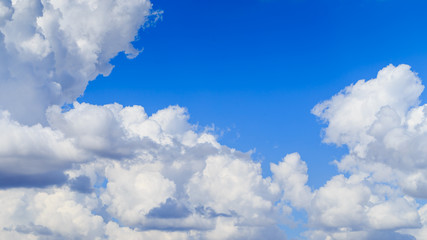 Wall Mural - Abstract background, Summer blue sky and white cloud in sunny day