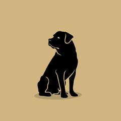 Wall Mural - Rottweiler dog - isolated vector illustration