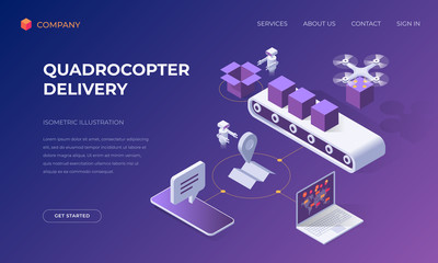 Poster - Landing page for drone delivery