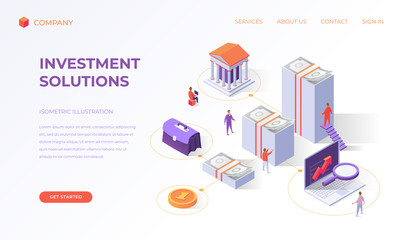 Poster - Landing page for investment solutions