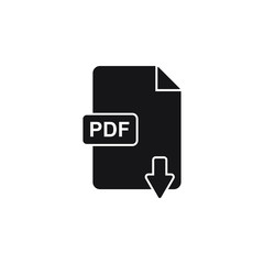 Sticker - File PDF icon design. Vector illustration