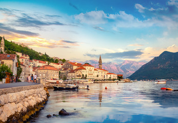 Wall Mural - City and bay of Kotor