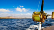 Angel mit Fisch an der Lein im Atlantik, Teneriffa