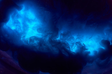 abstract blue night outer space background. galaxy stars fantastic sky universe