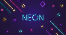 Abstract Geometric Neon Glow Background