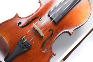  violin isolated on a white background, copy space