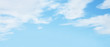 Panoramic Nature soft Blue sky background