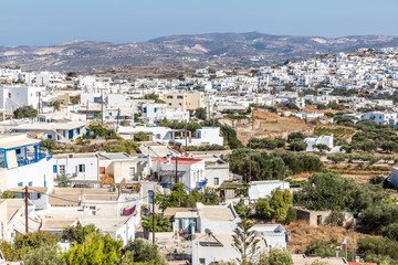 Wall Mural - Houses, church and buildings in Plaka village