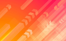 Abstract Modern Background Gradient Color. Orange And Pink Gradient With Arrow Decoration.