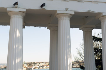 Sticker - Architectural construction with columns