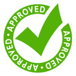 Approved green vector seal