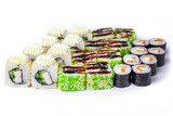 Fototapeta Maki - sushi set of different types