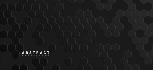 Wall Mural - abstract 3d geometric background of gray hexagon vector . vector illustration for wallpaper, banner,