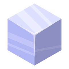 Poster - ice cube icon. isometric of ice cube vector icon for web design isolated on white background
