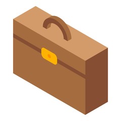Poster - Leather hand case icon. Isometric of leather hand case vector icon for web design isolated on white background