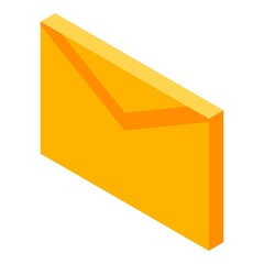 Poster - Mail envelope icon. Isometric of mail envelope vector icon for web design isolated on white background