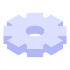 Poster - Gear wheel icon. Isometric of gear wheel vector icon for web design isolated on white background