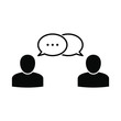 © St - Dialog icon, on white background, vector image.