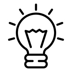 Poster - Room light bulb icon. Outline room light bulb vector icon for web design isolated on white background
