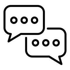 Poster - talk chat icon. outline talk chat vector icon for web design isolated on white background