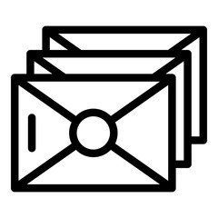 Poster - Mail envelope icon. Outline mail envelope vector icon for web design isolated on white background