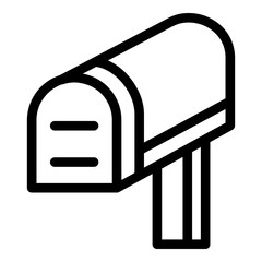 Poster - Metal mailbox icon. Outline metal mailbox vector icon for web design isolated on white background