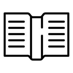 Poster - Open book icon. Outline open book vector icon for web design isolated on white background