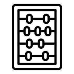 Poster - Wood calculator icon. Outline wood calculator vector icon for web design isolated on white background