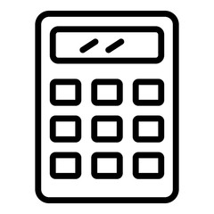 Poster - Calculator icon. Outline calculator vector icon for web design isolated on white background