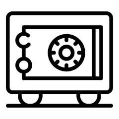 Poster - Money safe icon. Outline money safe vector icon for web design isolated on white background