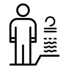 Poster - Body man authentication icon. Outline body man authentication vector icon for web design isolated on white background
