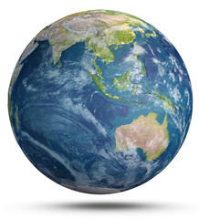 planet earth geography. 3d rendering