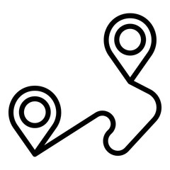 Poster - Sport route icon. Outline sport route vector icon for web design isolated on white background