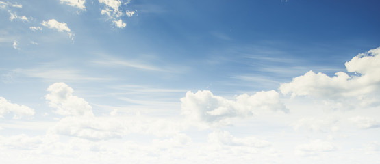 Wall Mural - clear blue sky and white clouds