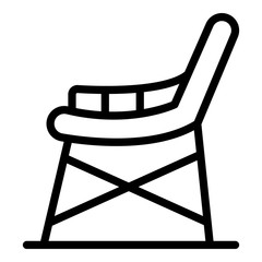 Poster - Garden chair icon. Outline garden chair vector icon for web design isolated on white background