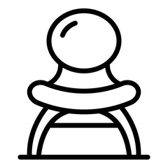 Poster - Concave seat chair icon. Outline concave seat chair vector icon for web design isolated on white background