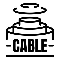 Poster - Fiber optic cable structure icon. Outline fiber optic cable structure vector icon for web design isolated on white background