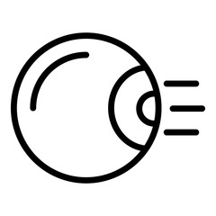 Poster - Eyeball icon. Outline eyeball vector icon for web design isolated on white background