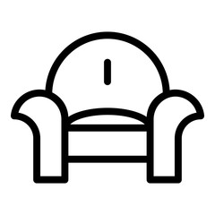 Poster - Armchair icon. Outline armchair vector icon for web design isolated on white background