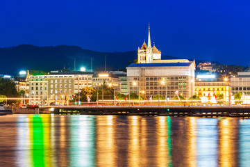 Wall Mural - Geneva panoramic view in Switzerland