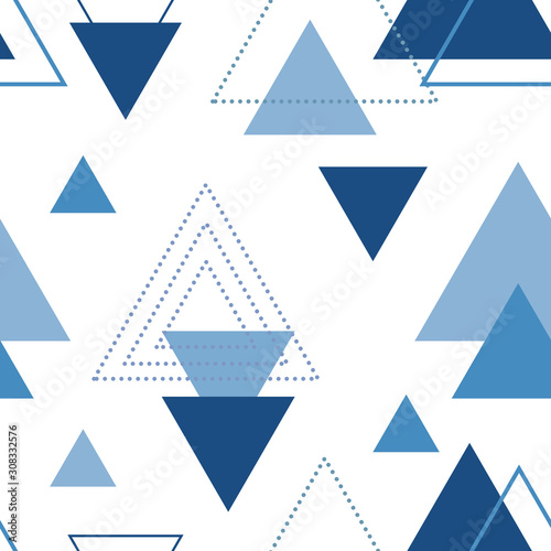 absctract-nordic-triangle-geometric-patten-design-for-decoration-interior-print-posters-greating-card-bussines-banner-wrapping-in-trendy-pantone-2020-color-classic-blue-in-vector