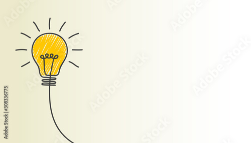 Photographie Idea concept, creative bulb sign, innovations – stock vector