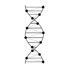 Poster - DNA icon vector. Logo chromosome illustration. Dna modified.