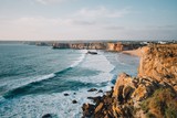 Beautiful Tonel beach with a lot of rock formations in Sagres, Portugal
