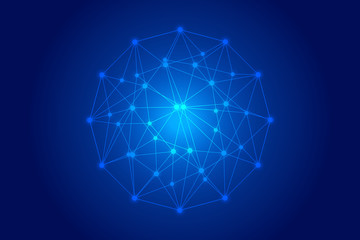 Poster - abstract blue background