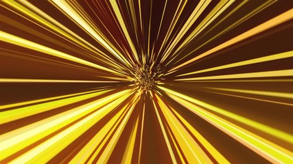 Poster - Computer generated abstract backdrop from many golden rays and particles, 3D rendering