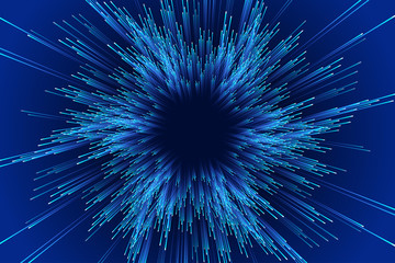 Poster - Glowing lines constitute the future of science and technology background