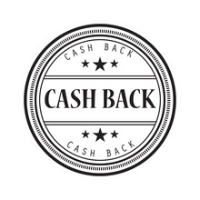 Cash Back Grunge Retro Black Isolated Stamp On White Background